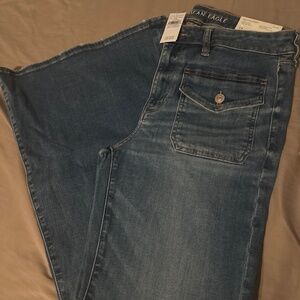 American eagle flare jeans sz 14r